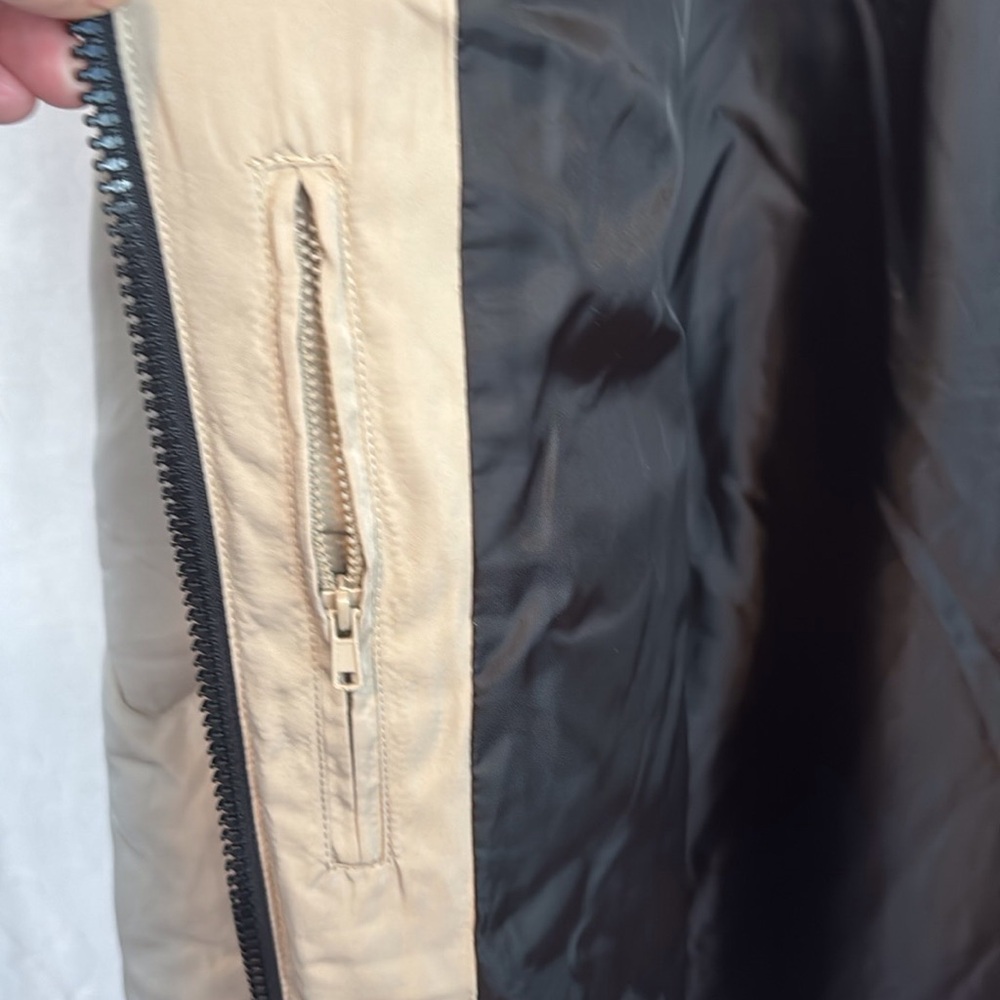 NWT L Nine West Duvet Puffer Coat Tan - Picture 12 of 16